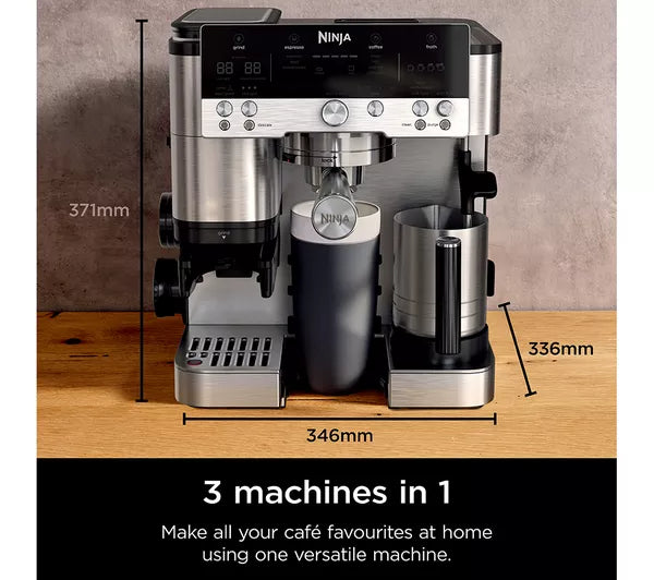 NINJA Luxe Cafe Premier Series ES601UK Bean to Cup Coffee Machine - Silver & Black